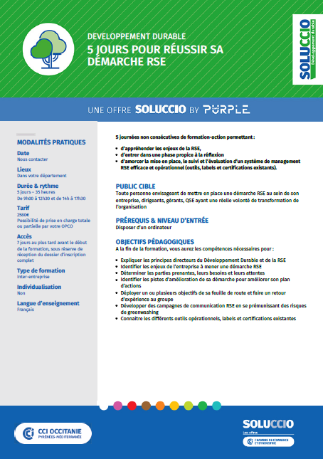 5 jours pour reussir demarche rse