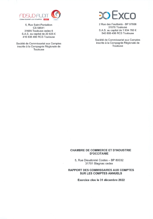 rapport commissaires aux comptes 2022