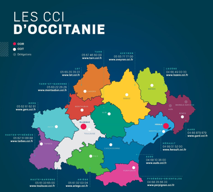 Le réseau des CCI D'Occitanie